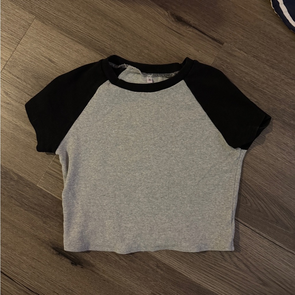cropped baseball tee